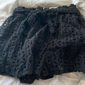 Angie black lace shorts